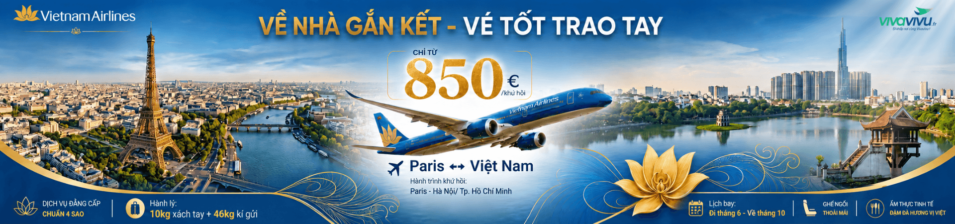 VIETNAM AIRLINES - Về nhà gắn kết - Vé tốt trao tay